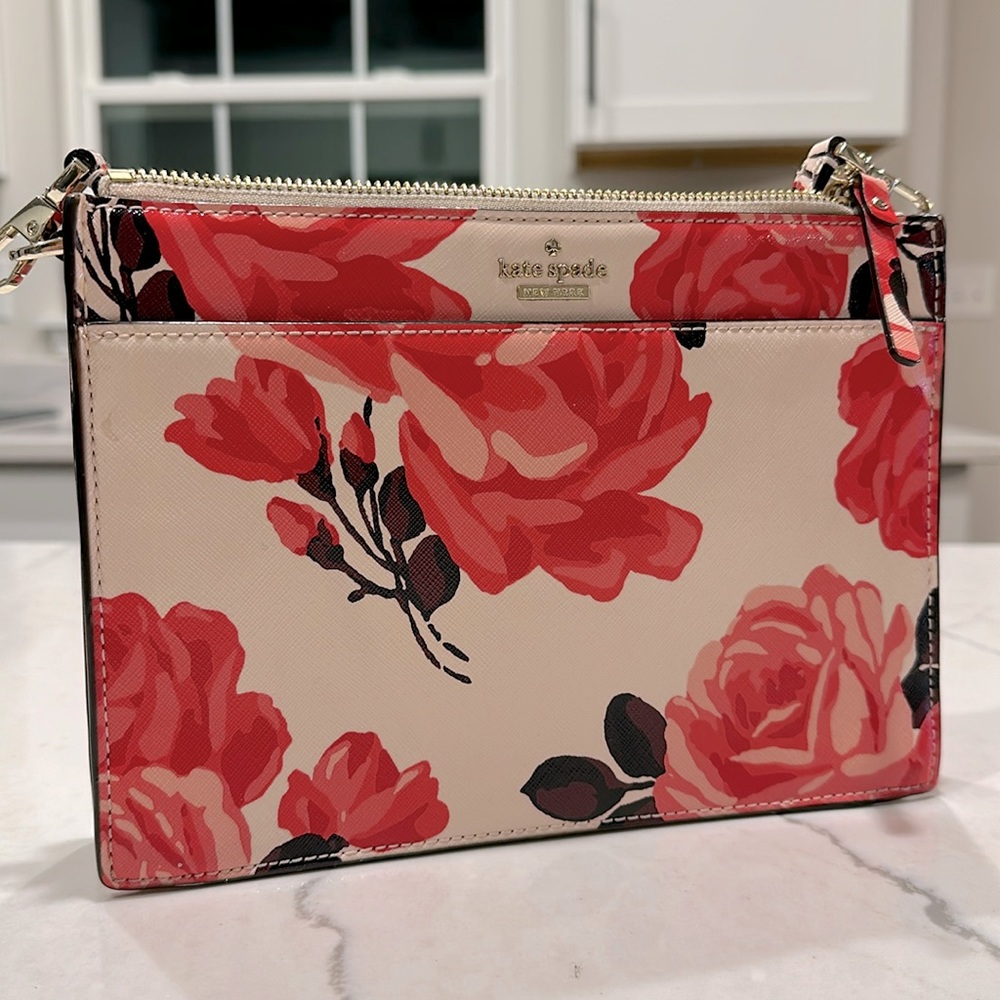 Kate Spade Cameron Street Roses Clarise Crossbody Clutch Bag